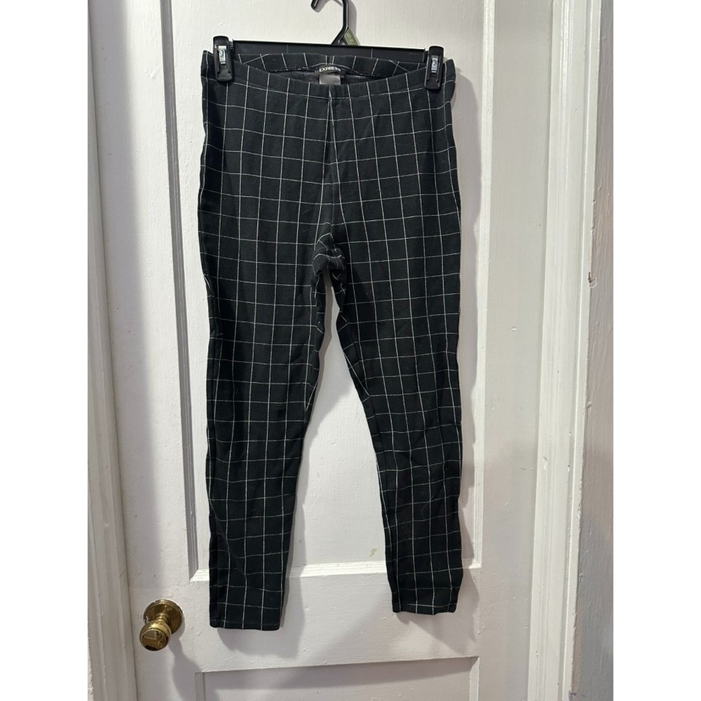 Express Black Patterned‎ Leggings in M